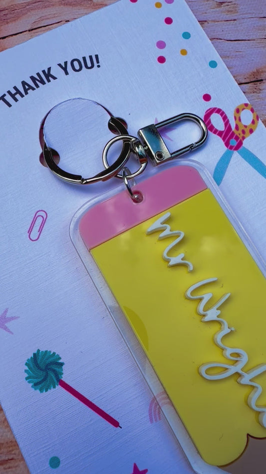 Teacher Pencil keyring