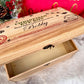 Christmas Eve Box, personalised festive wooden treasure chest