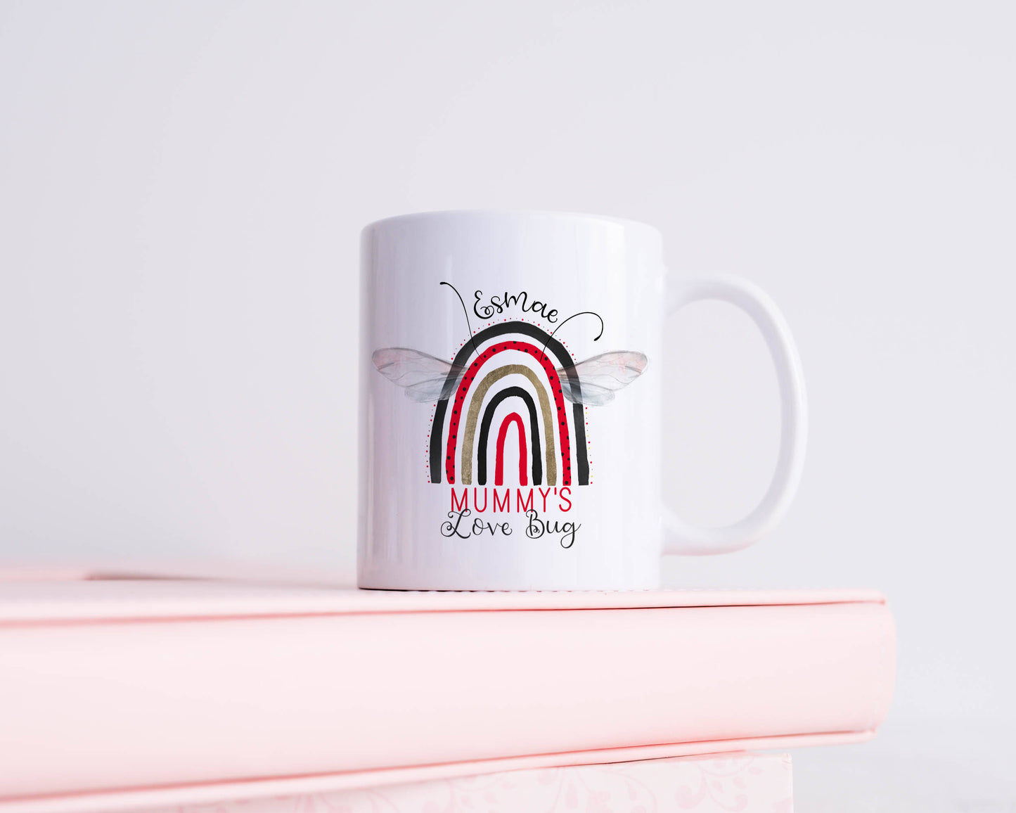 Personalised Ladybird Rainbow Mug