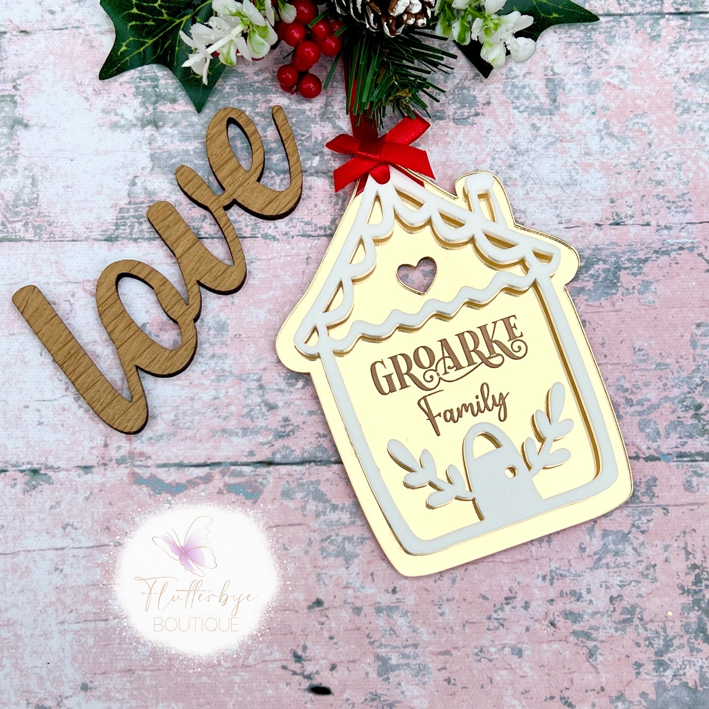 Personalised Gingerbread Family Decoration