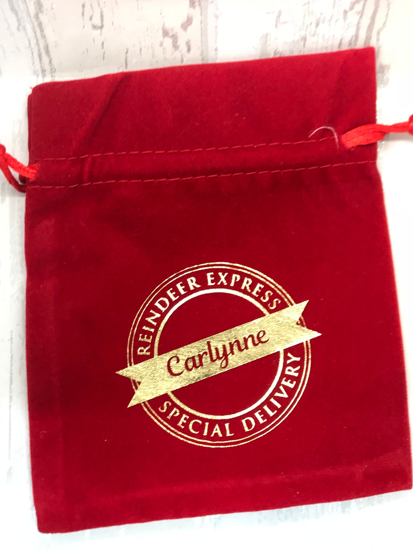 Personalised Reindeer Express Gift Bag - Flutterbye Bowtique