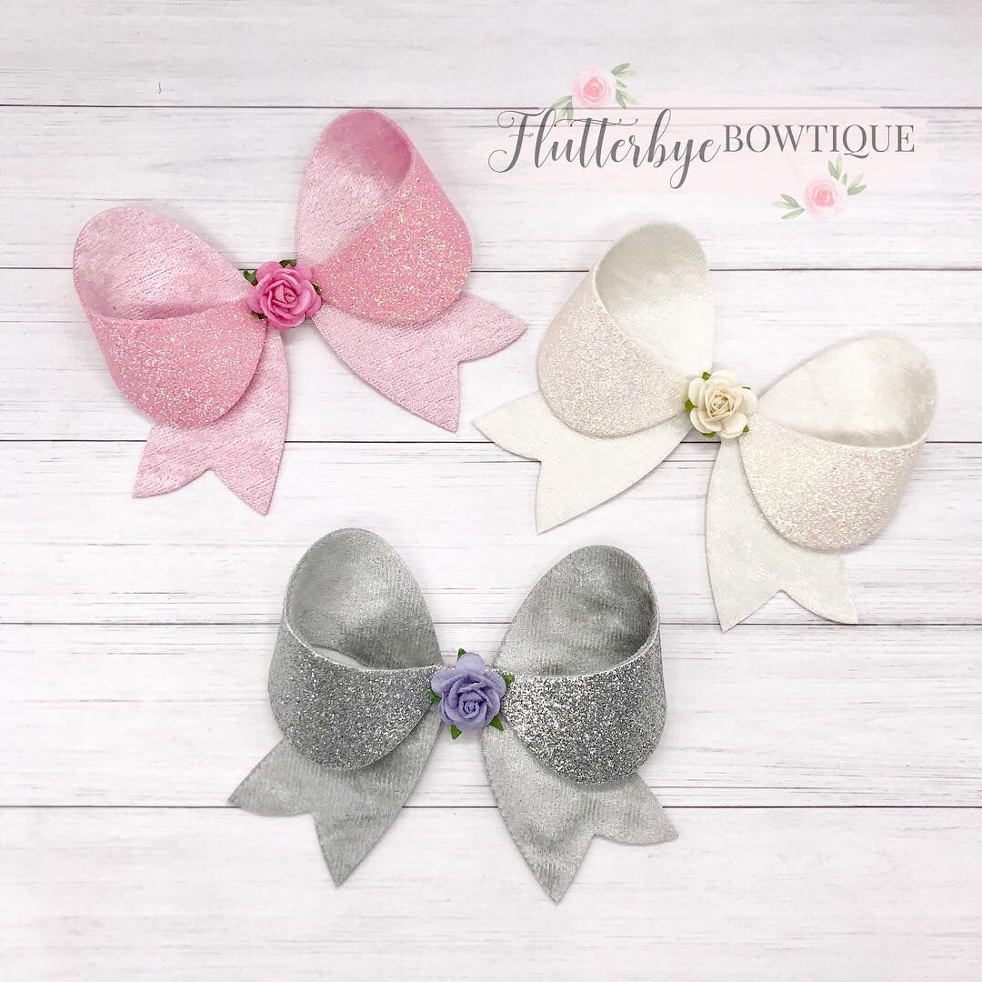 Fancy Floral Bows - Flutterbye Bowtique