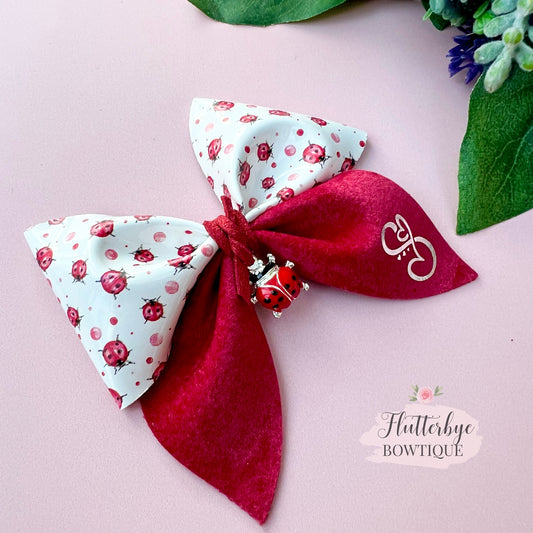 Ladybird pinch Hair Bow