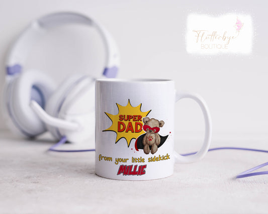 Super Dad Personalised Mug - Flutterbye Bowtique
