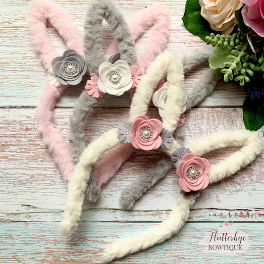 Fluffy Bunny Ears headband, Easter headband