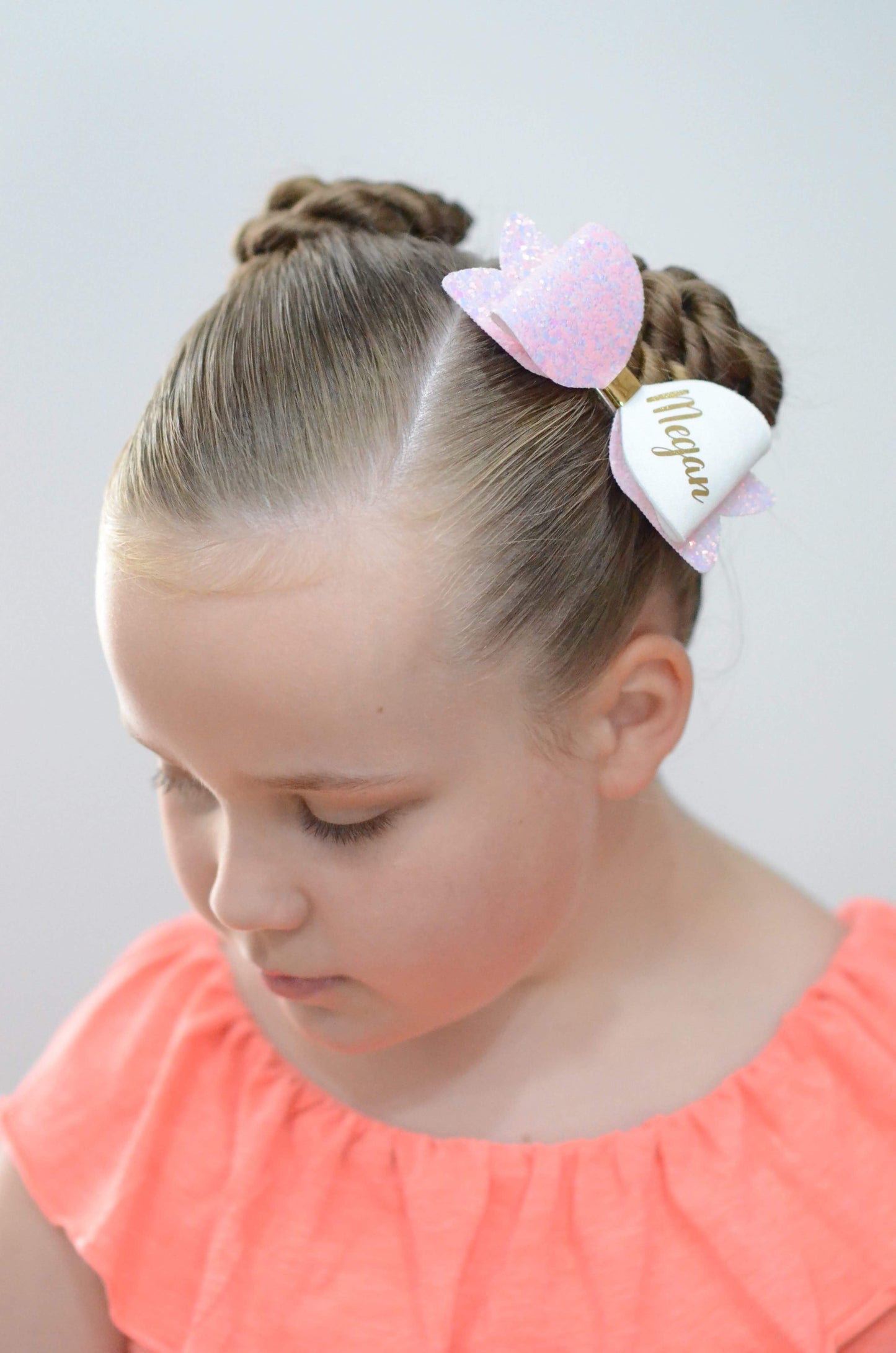 Large Personalised Hair Bow, Personalised School Bows - Flutterbye Bowtique