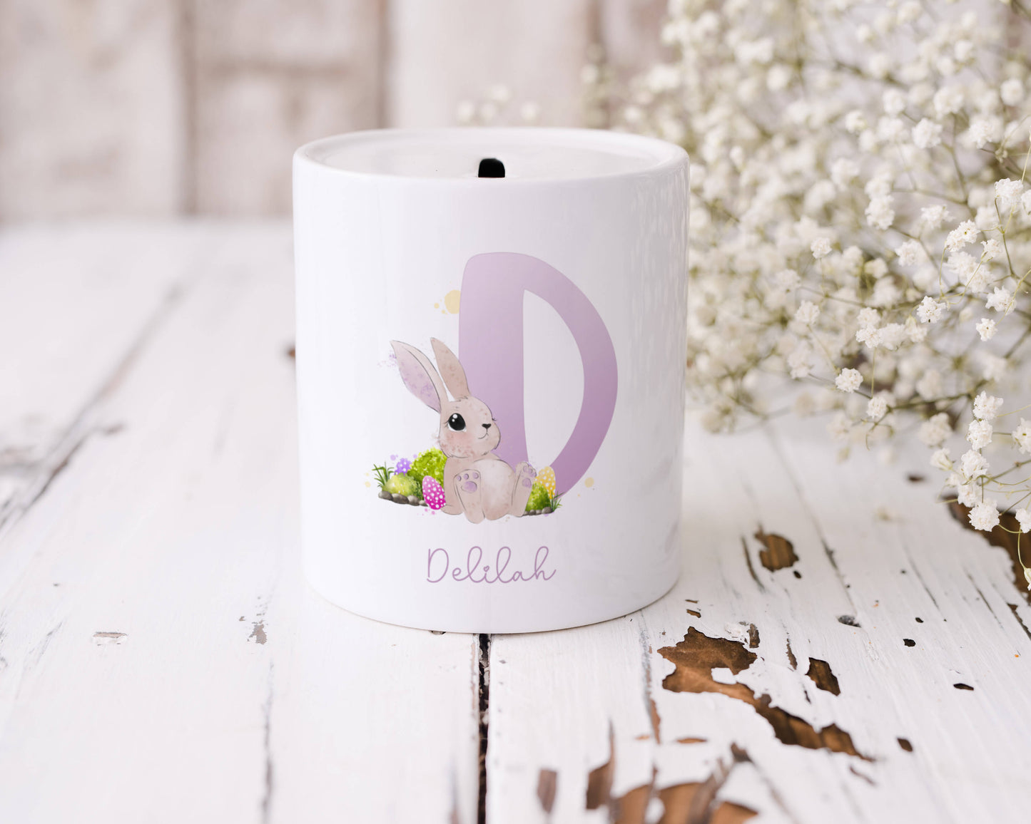 Personalised Bunny Money Box