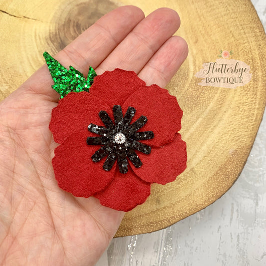 Poppy Remembrance Hair clip, Lest we forget broach