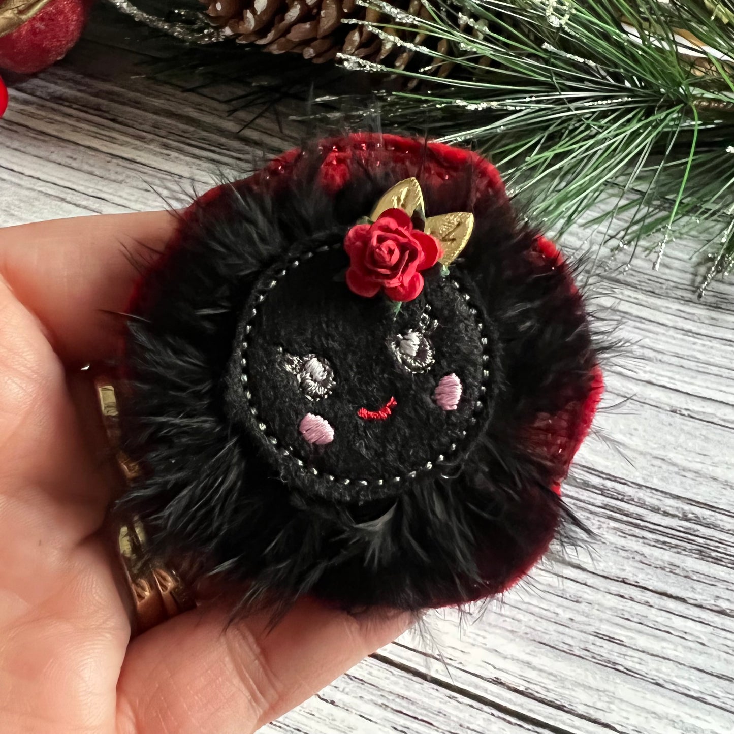Poppy Fluff Tum Remembrance Hair clip, Lest we forget broach