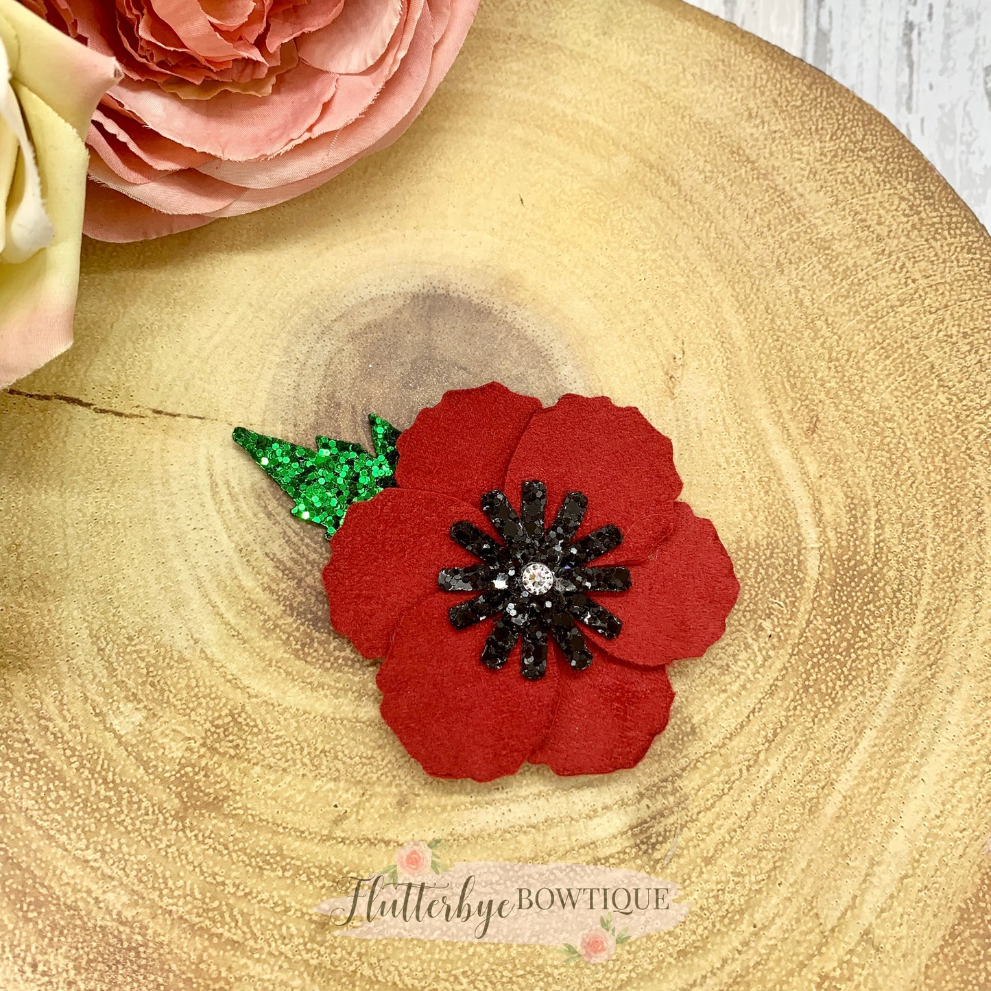 Poppy Remembrance Hair clip, Lest we forget broach