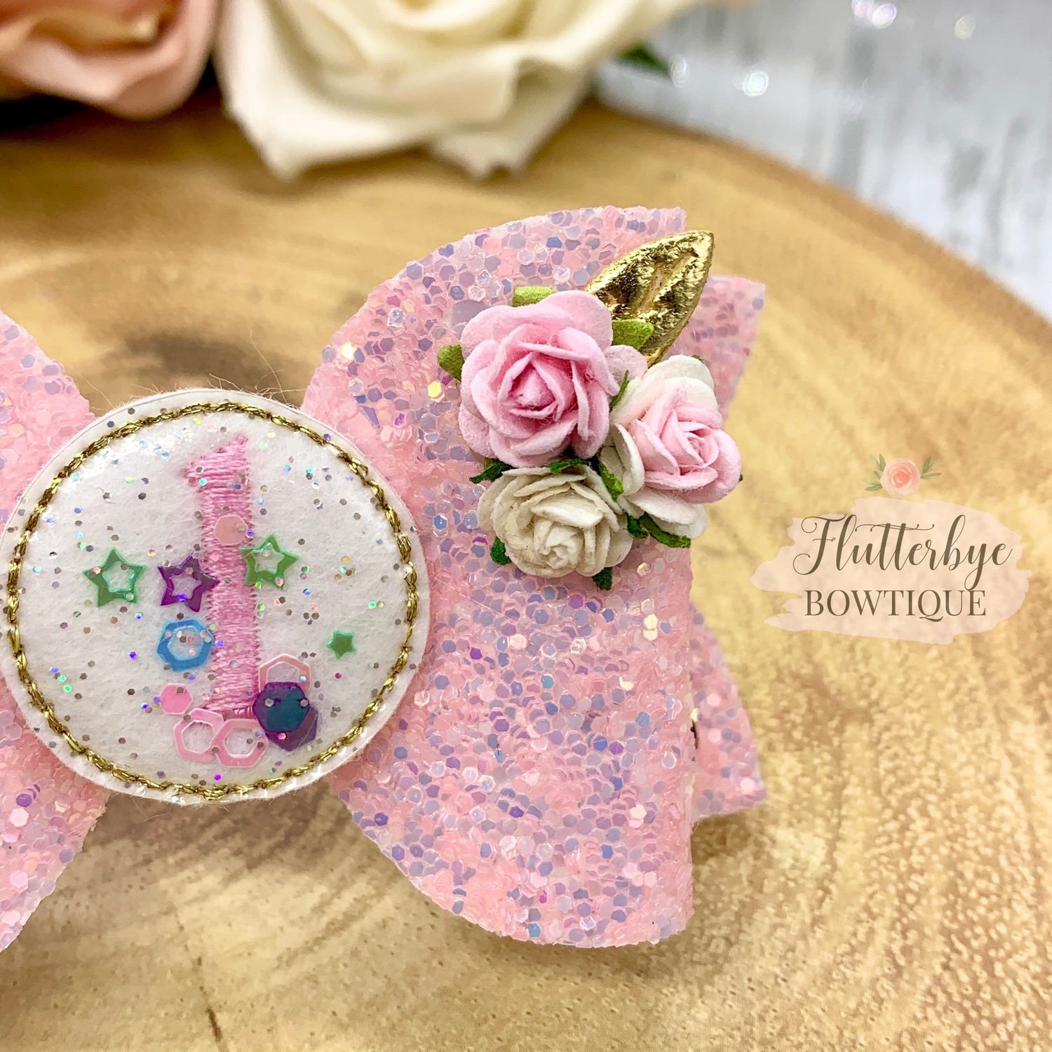 New Shaker Birthday Crown and Badge, Cake Smash Props - Flutterbye Bowtique