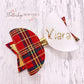 Personalised Tartan Christmas Bow, reindeer Name Bow - Flutterbye Bowtique