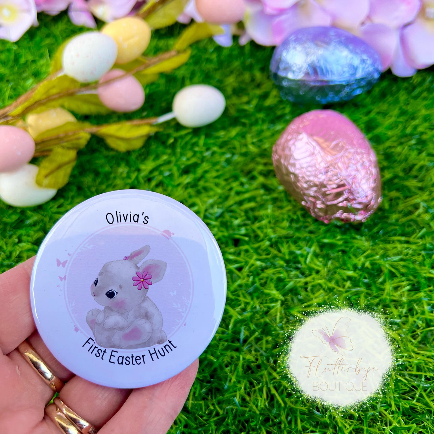 Personalised First Easter Badge